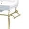 Whitehaus Console W/ Integrated Rctnglr Bowl W/ Sgl Hole Drill, Brass Leg Support WHV024-L33-1H-B - alternate 2